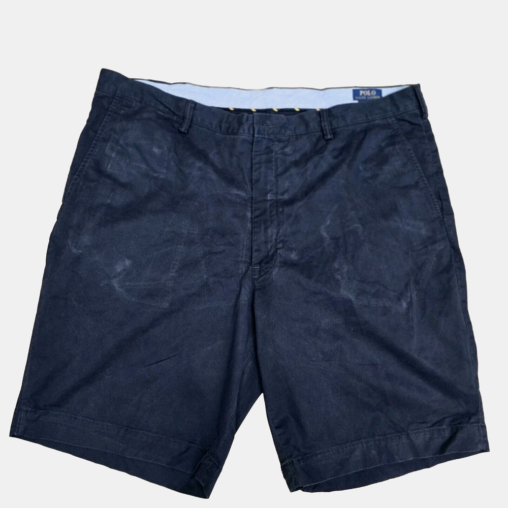 Polo Ralph Lauren Stretch Classic Fit Navy Blue Chino Shorts Size‎ 44T  Big/TALL